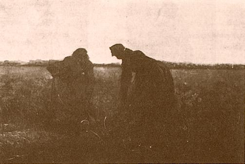 Картина Ван Гога Две копающие крестьянки 1885